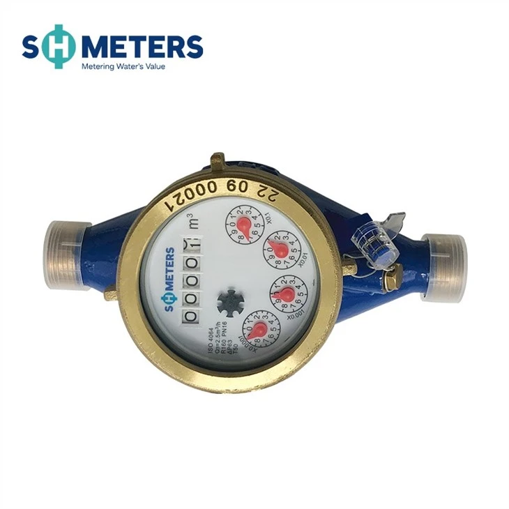 Multi Jet Dry Dial Water Meter CLASS B Brass Water Meter 1/2 R200